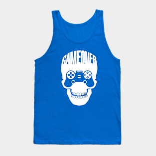 Game Over Skull Video Game Design Tank Top